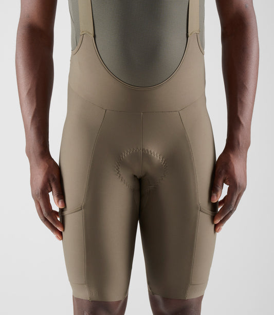 PEdALED Mens Odyssey Cycling Training Bibshort (Military Green)