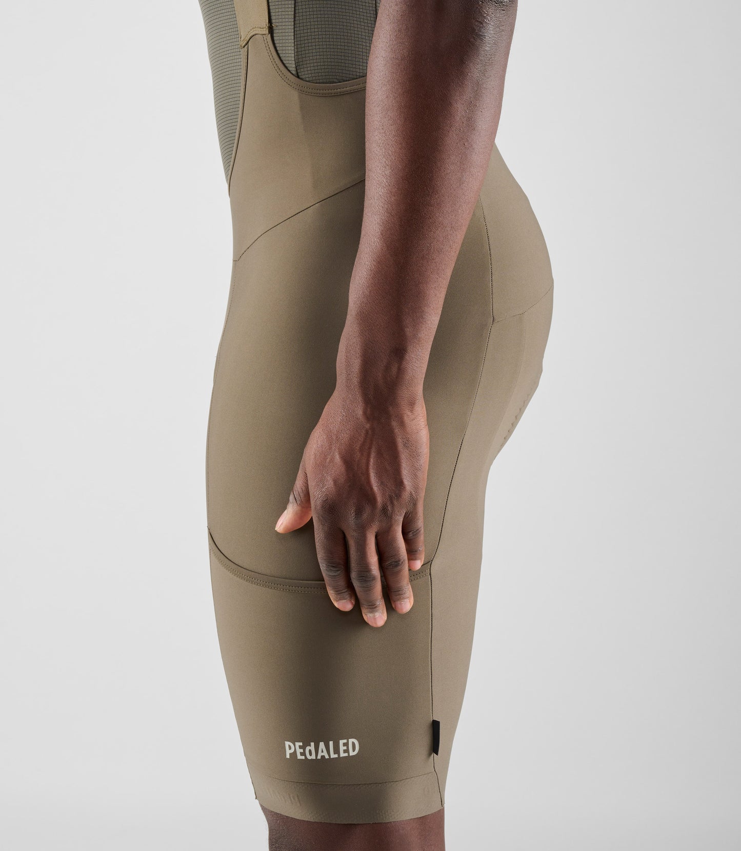 PEdALED Mens Odyssey Cycling Training Bibshort (Military Green)