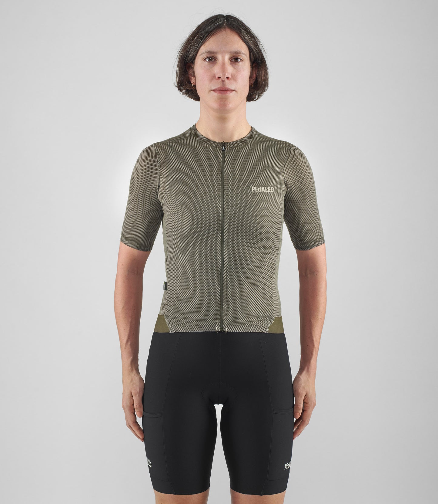 PEdALED Womens Odyssey Delta Cycling Jersey (Military Green)