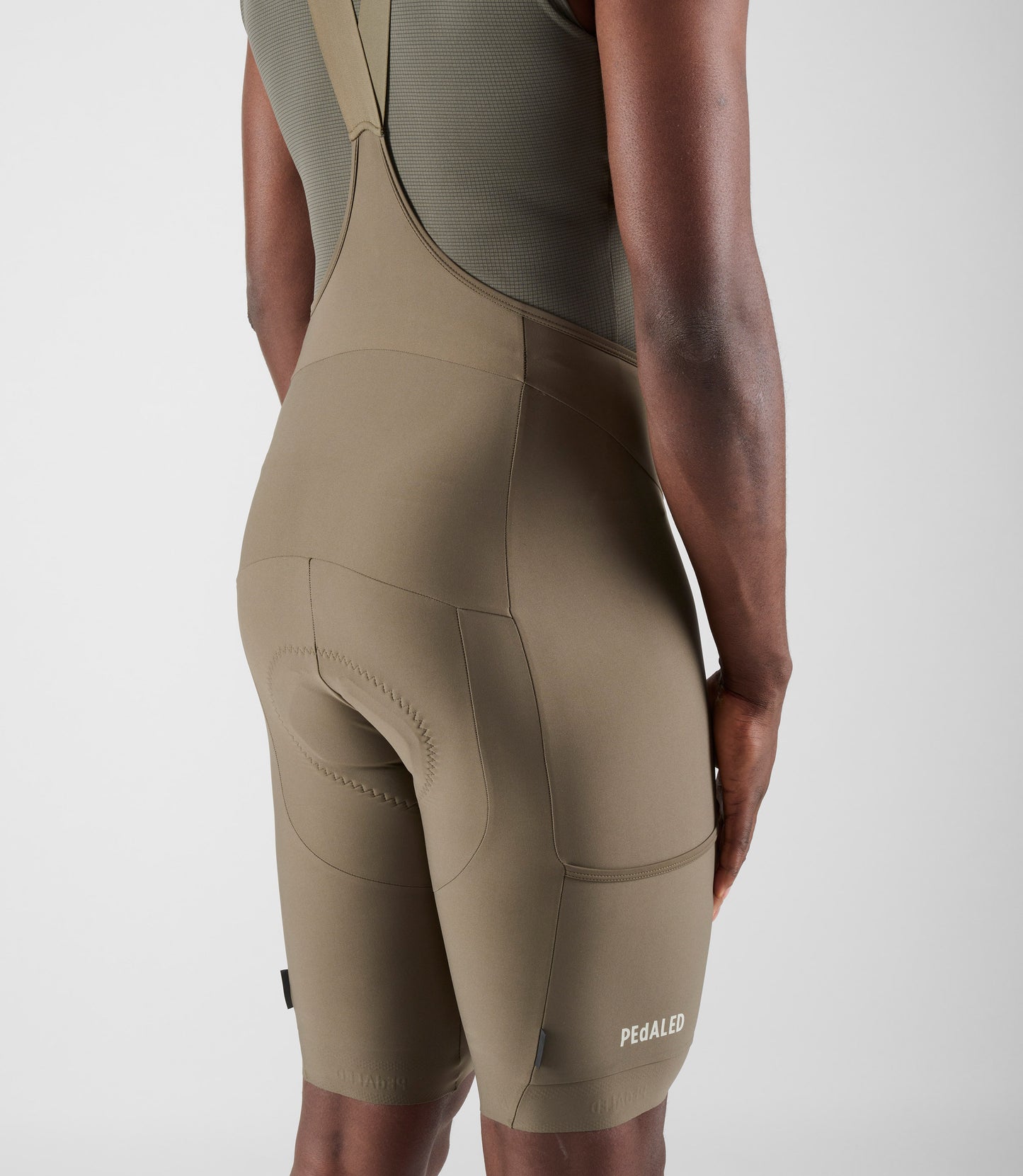 PEdALED Mens Odyssey Cycling Training Bibshort (Military Green)