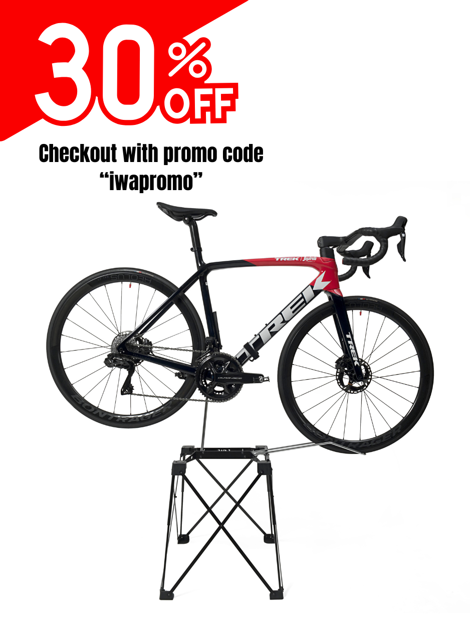 iWA1 PRO - Bike display and maintenance rack with pop up stand