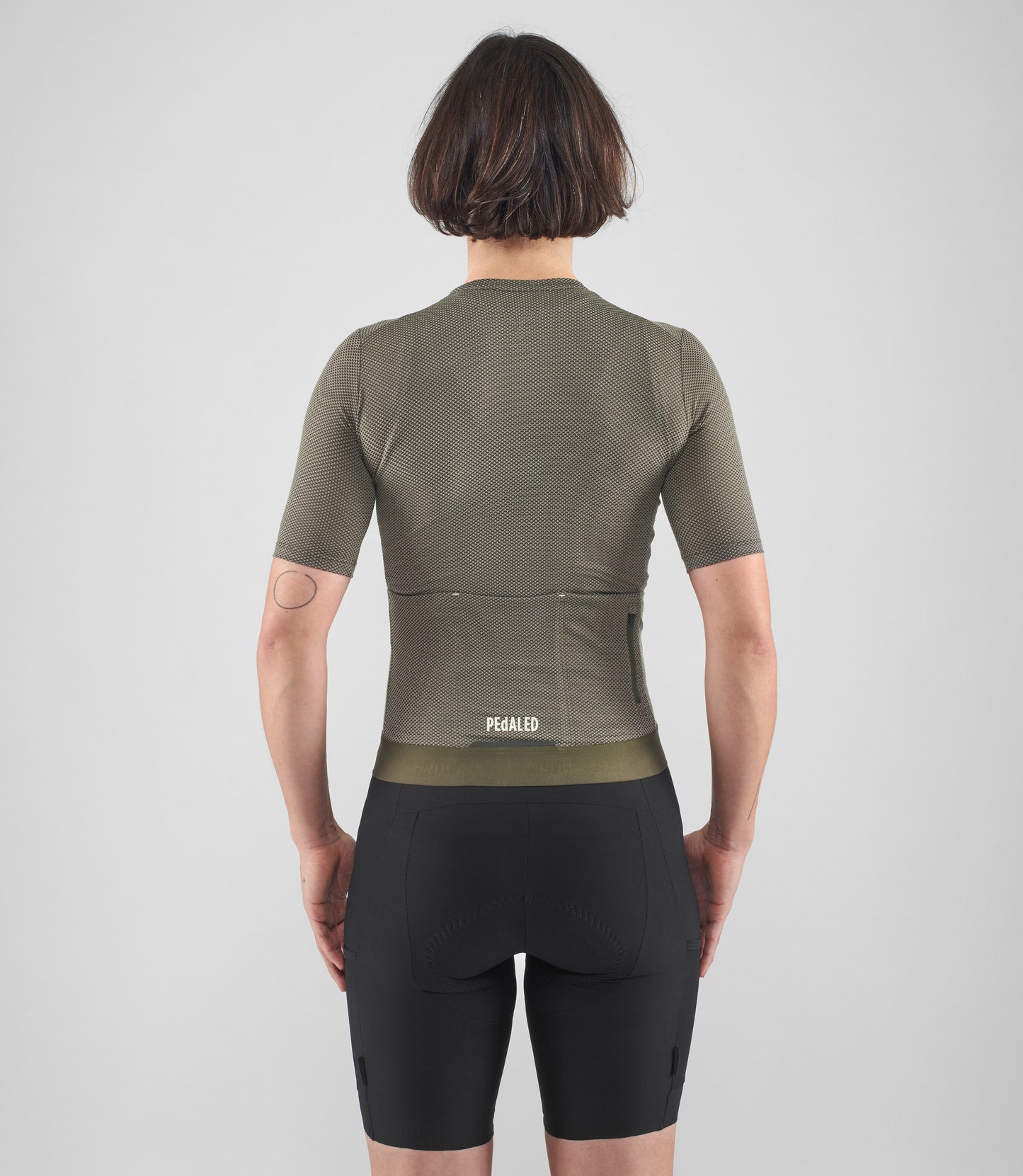 PEdALED Womens Odyssey Delta Cycling Jersey (Military Green)