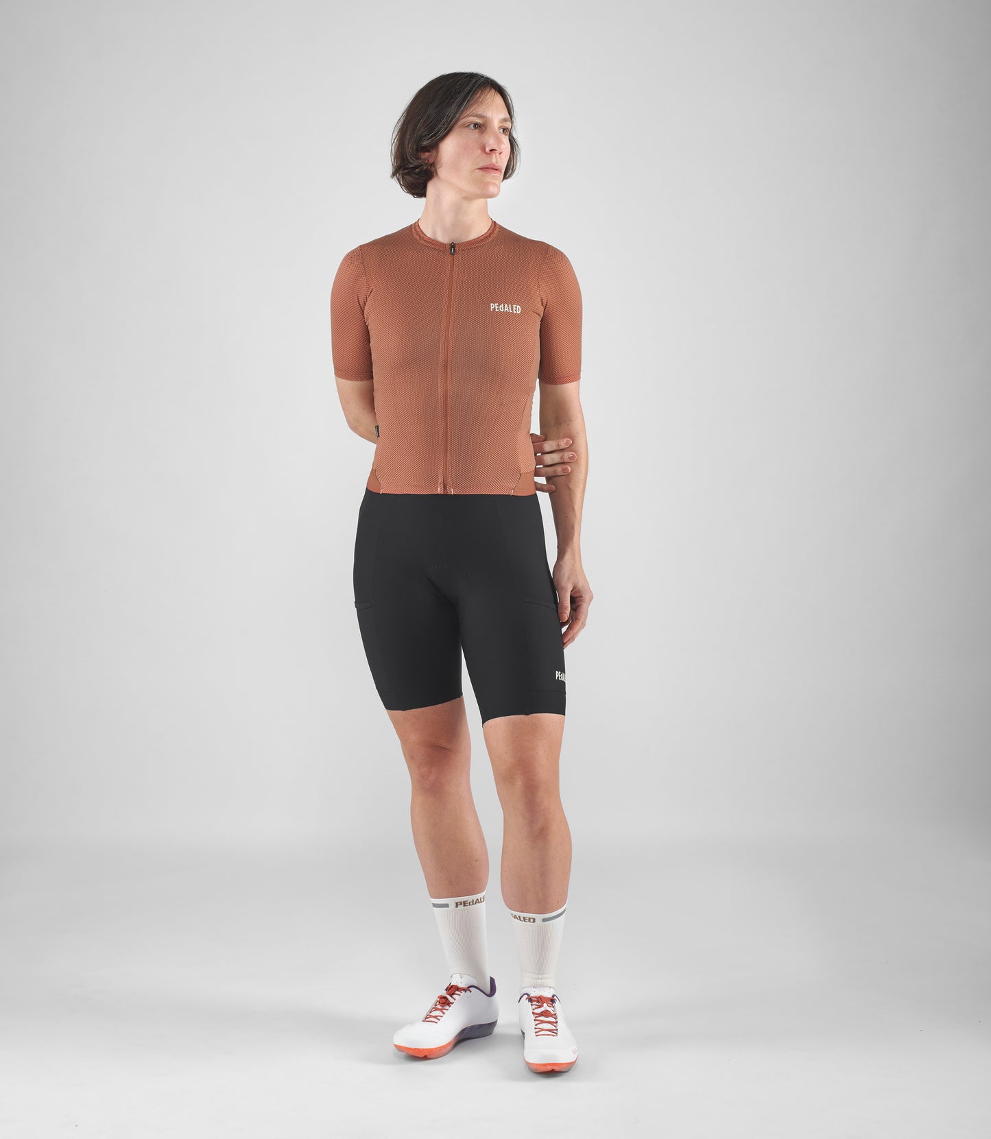 PEdALED Womens Odyssey Delta Cycling Jersey (Orange)