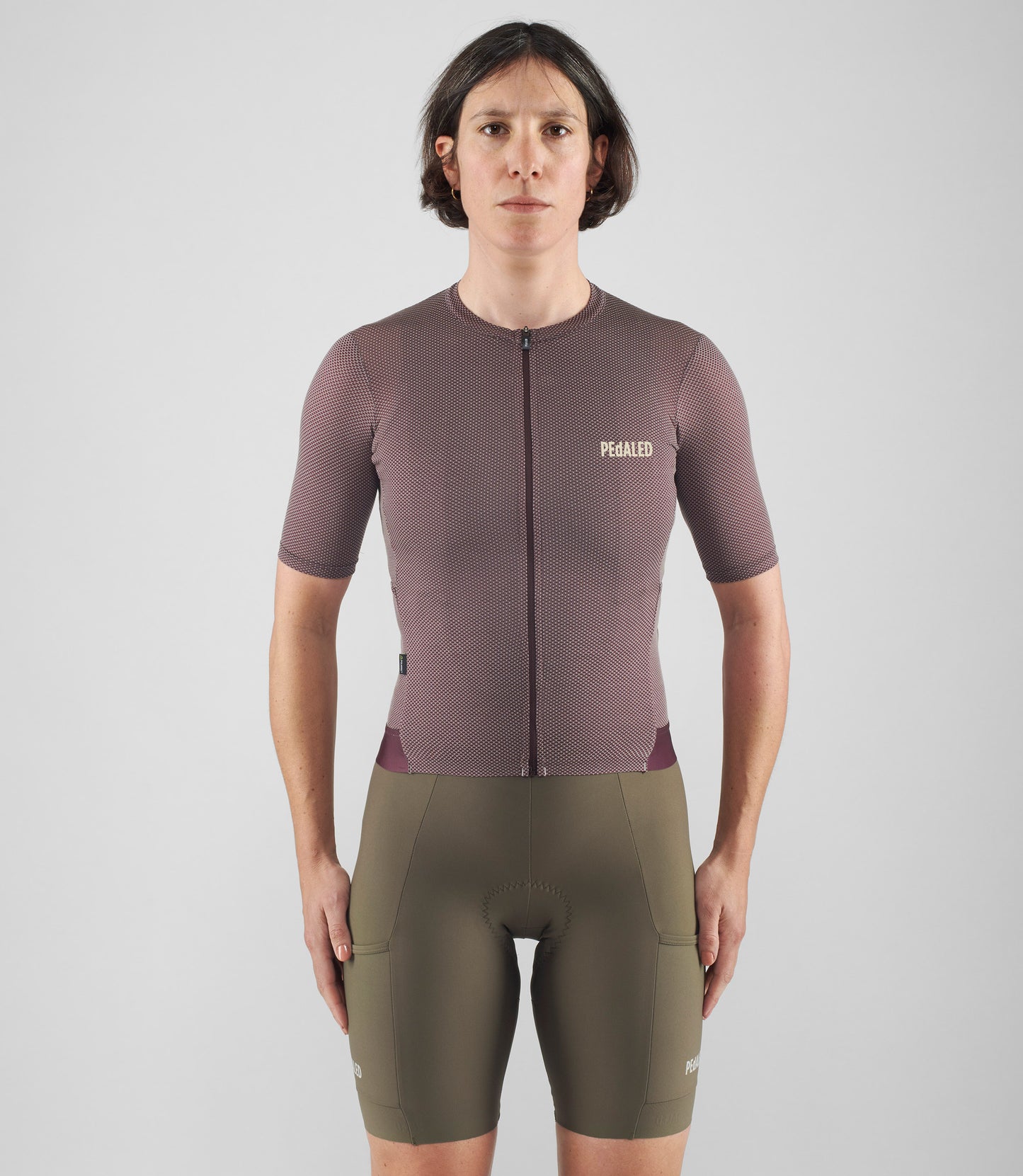 PEdALED Womens Odyssey Delta Cycling Jersey (Burgundy)